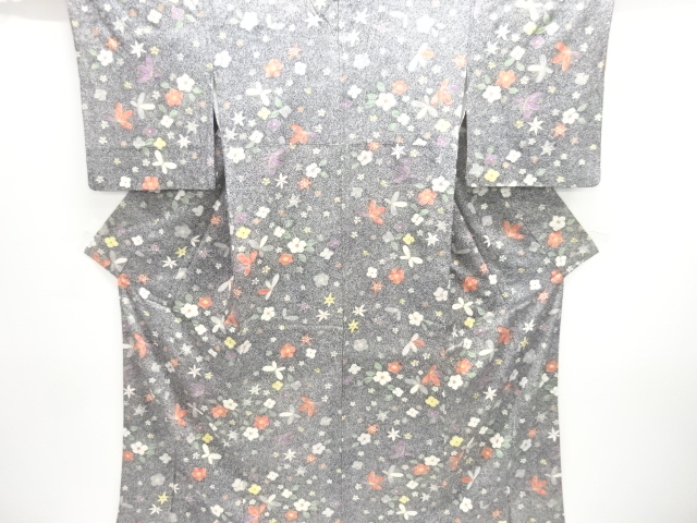 花模様小紋着物